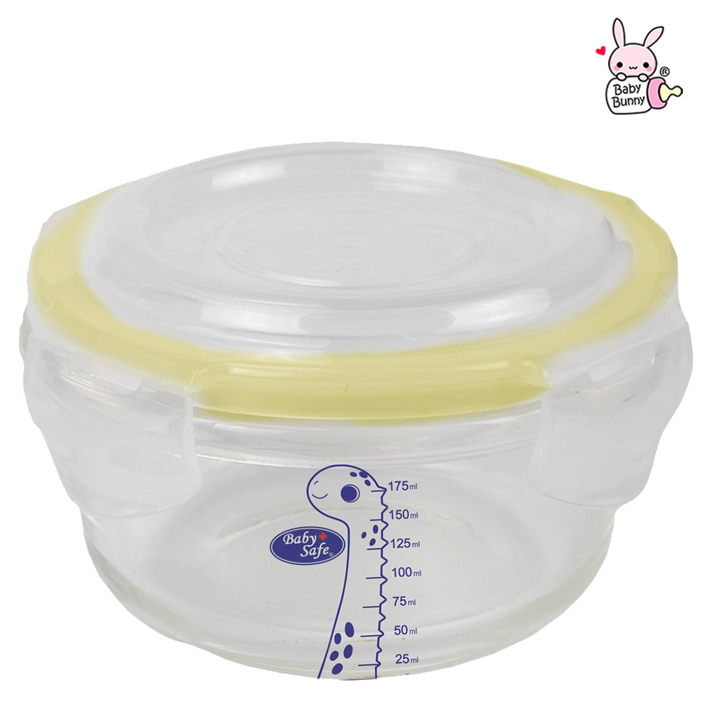 ❤ BELIA ❤ BABY SAFE Glass Borosilicate FC006 180ML | FC008 240ml | Baby Glass Food Container | Borosilicate Bowl | Wadah MPASI Bayi | BABY BUNNY