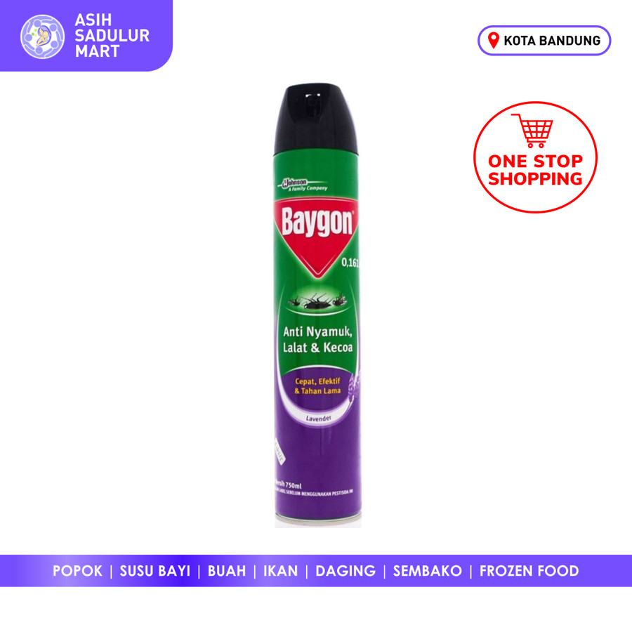Baygon Aerosol Lavender 600ml Anti Nyamuk Semprot Promo Bandung