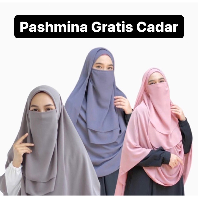 200x100 Pashmina Syari / Pashmina Syari / Kerudung Set Cadar /Kerudung Jumbo / Cadar / Hijab / Pashm