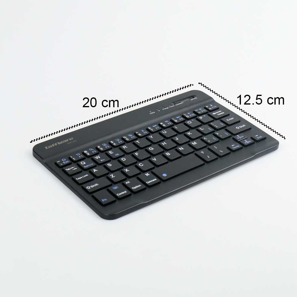 Taffware Wireless Bluetooth Keyboard Rechargeable - KM78D - Black