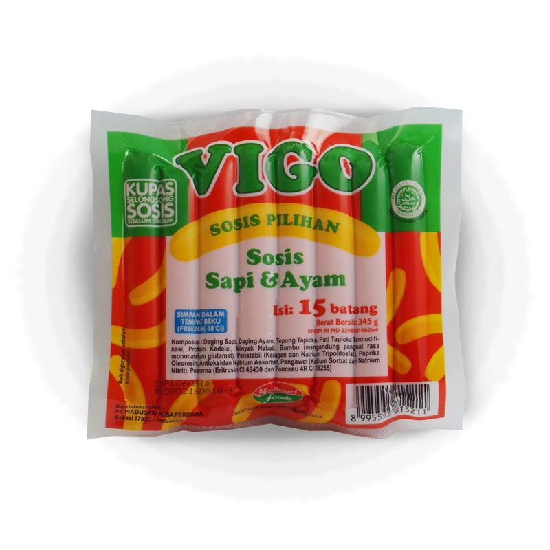 VIGO BEEF SOSIS ISI 15 PCS 330 GR / Sosis Sapi