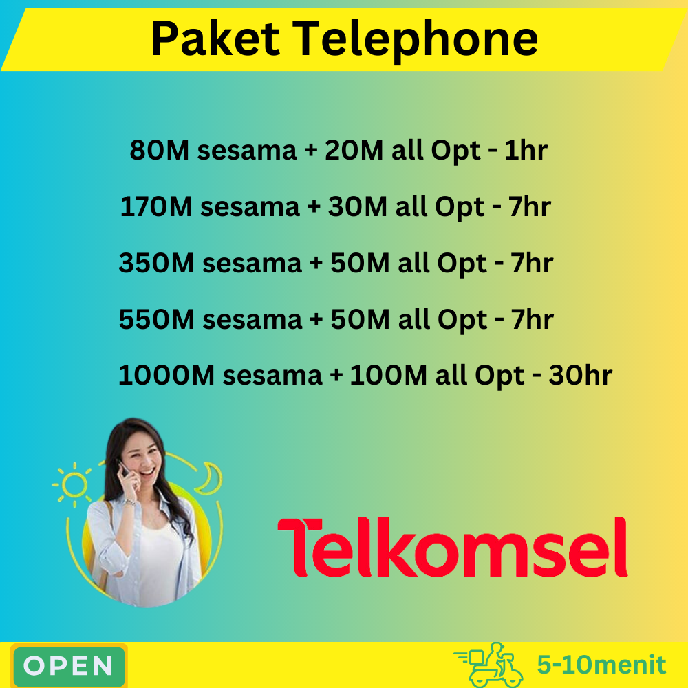 PAKET NELPON TELKOMSEL SEMUA OPERATOR 1100MENIT