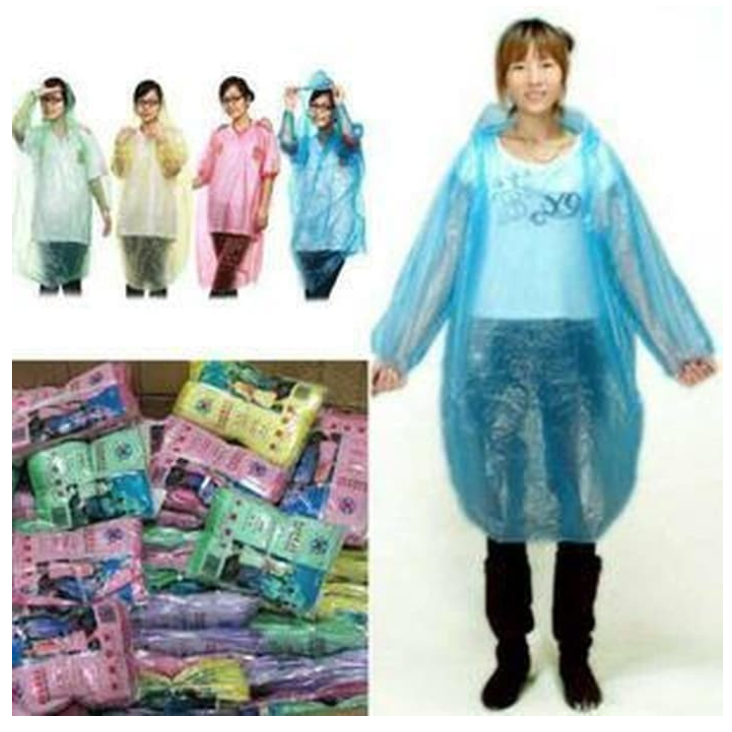 A481 JAS HUJAN SEKALI PAKAI plastik poncho rain coat pelastik plastic disposable emergency baju lengan darurat motor olahraga outdoor aksesoris olahraga aktivitas luar lapangan hiking camping