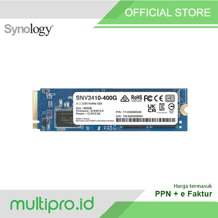 Synology M.2 NVMe SSD SNV3410 400G