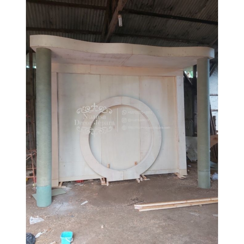 pelaminan backdrop/pelaminan triplek