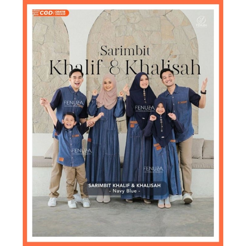 Khalif & Khalisah by Fenuza Sarimbit Keluarga Denim Sarimbit Simpel Kekinian