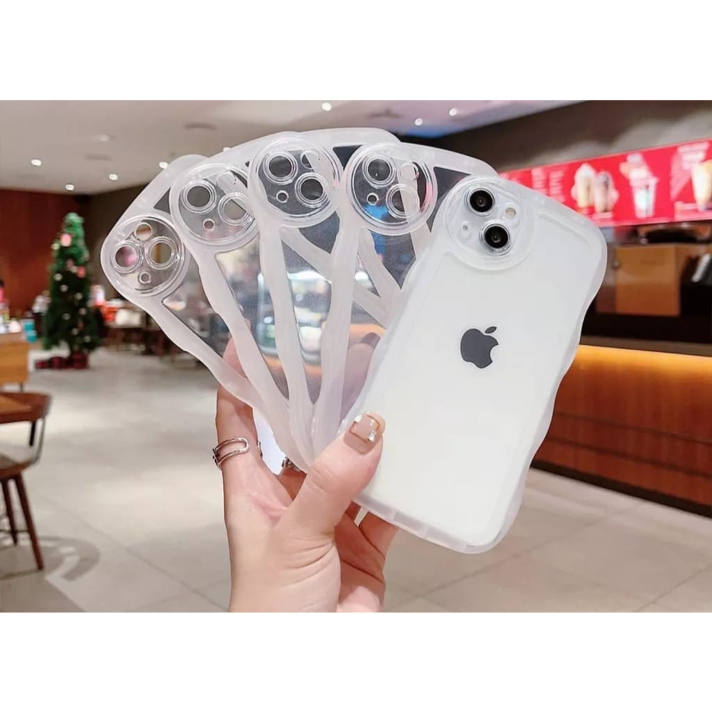 SOFTCASE SILIKON CASE GELOMBANG BENING CLEAR FOR OPPO/REA