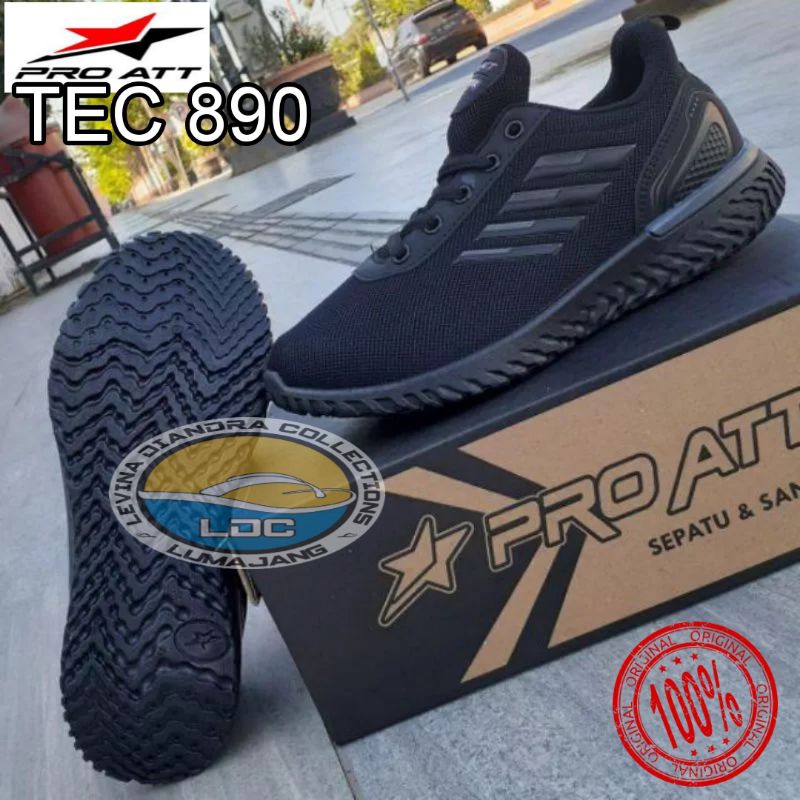 SEPATU PRO ATT SEPATU SEKOLAH FULL HITAM 35-42