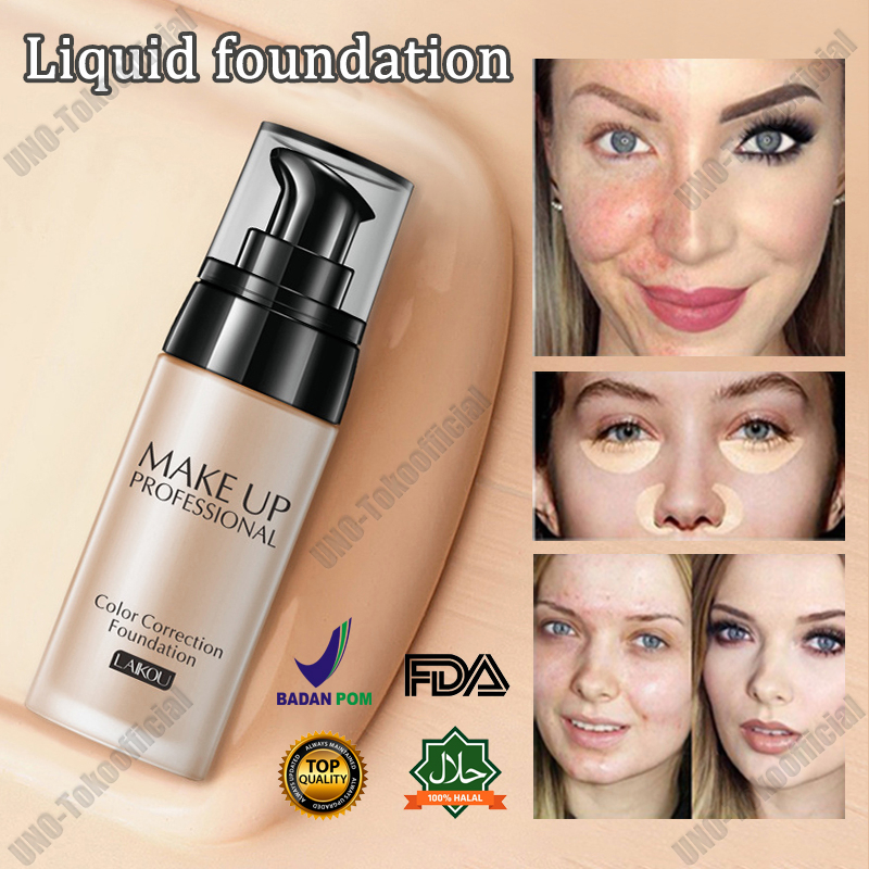 [100%] asli Liquid foundation BB cream Makeup face 40G Whitening Moisturizing cream Memutihkan kulit secara instan Alas bedak yang ramah kulit Riasan tahan lama Up to 24H wear / Tekstur ringan / Dewy finish