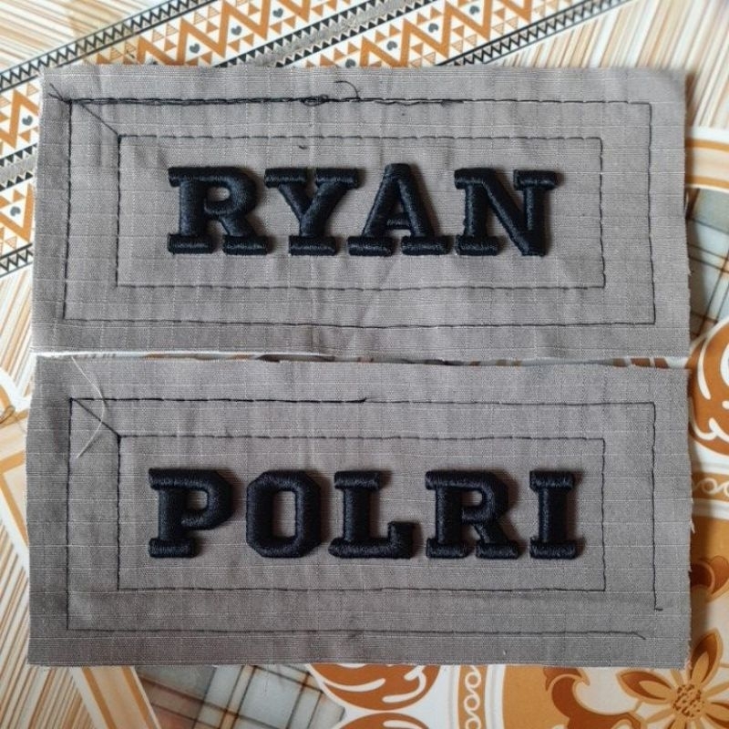 NAMA POLRI BORDIR TIMBUL