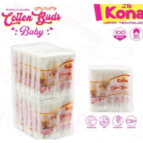 Cotton Bud Kona / cutton bud Dewasa dan Bayi 1 Pack isi 240 Stik kapas pembersih telinga korek kuping 240pcs