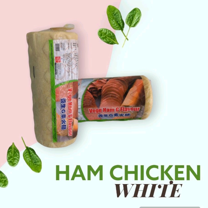 

HAM Chicken White Vegetarian Vegan 450 Gr Evergreen// (FROZEN FOOD) Ham chiken white vegetarian