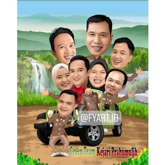 Smudge Karikatur/Smudge Painting / Vektor Wajah / Karikatur Wajah / Karikatur Wisuda / Smudge Wajah 