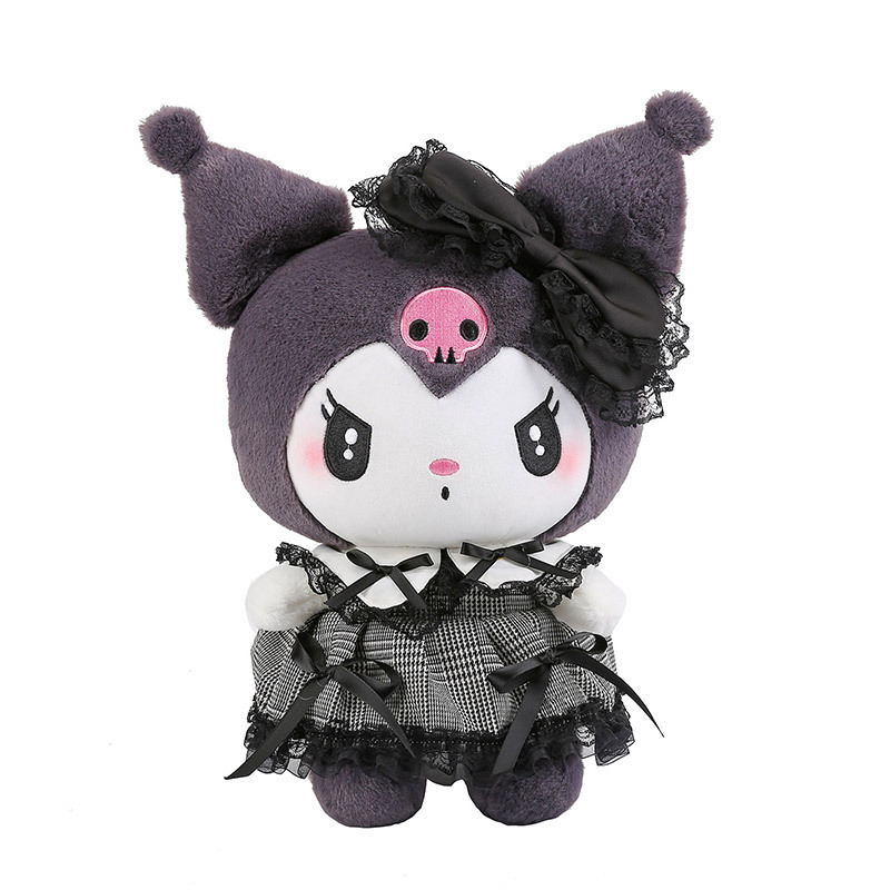 Boneka Sanrio Kuromi My Melody Pakai Dress Bahan Plush Super Soft