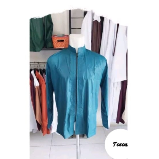 Baju Koko Model Jaket | Koko Pria Model Jaket Resleting Al Fareyhan