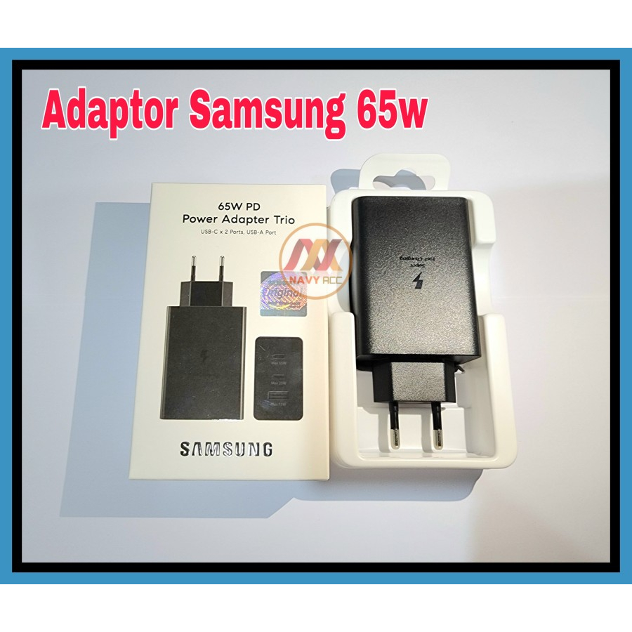 MH - Adaptor Samsung 65w PD Power Adaptor Trio Usb Ori
