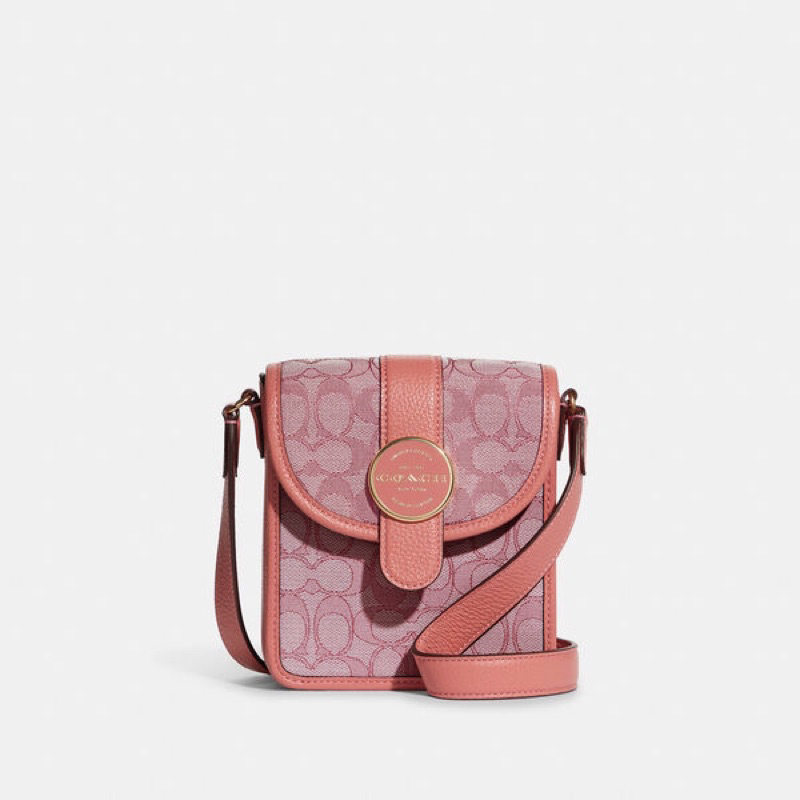 Coach North/South Lonnie Crossbody In Signature Jacquard (C 8312)