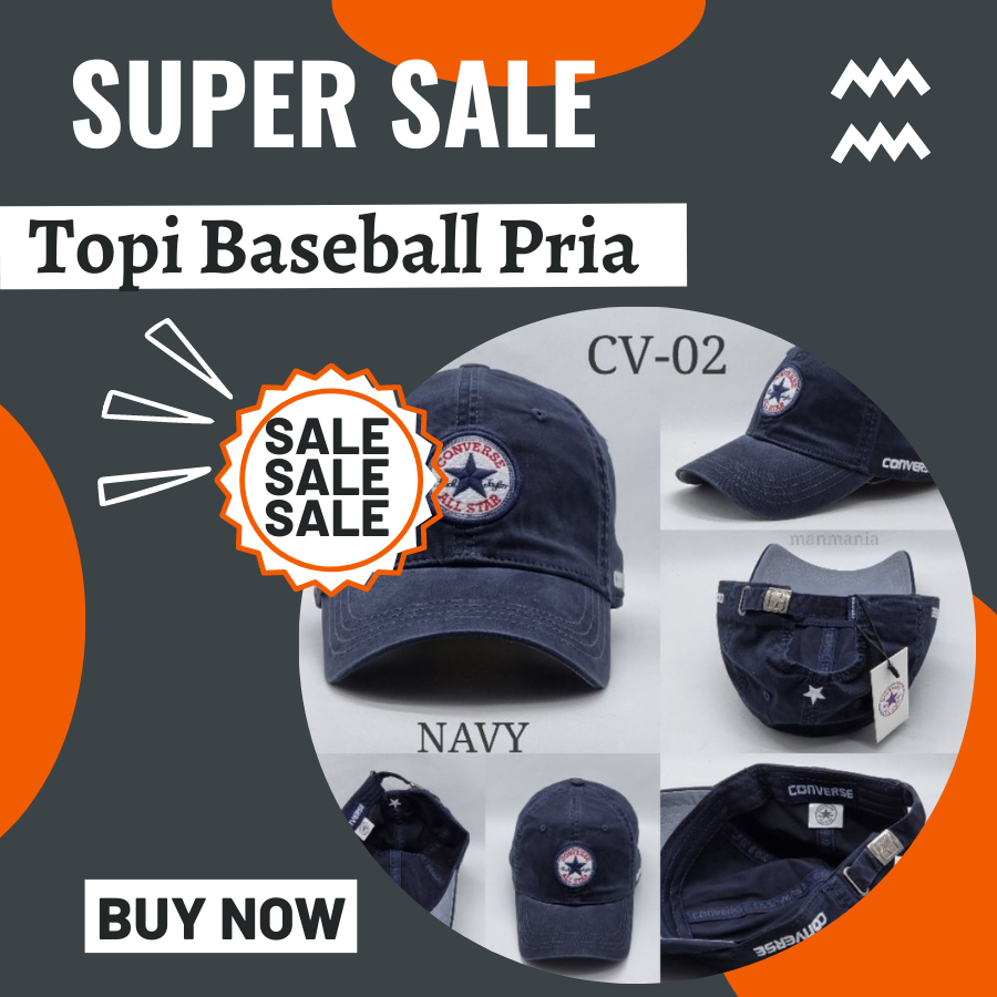 Topi Baseball Pria Import Topi Logo Bordir Cowok Laki Olahraga Bahan Katun topi pria baseball ny top