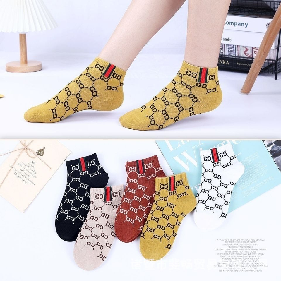 Azgalery KK20 Kaos Kaki Pendek Motif Kaos Kaki Wanita Stylish Bahan Nyaman Dipakai Sekolah Kuliah