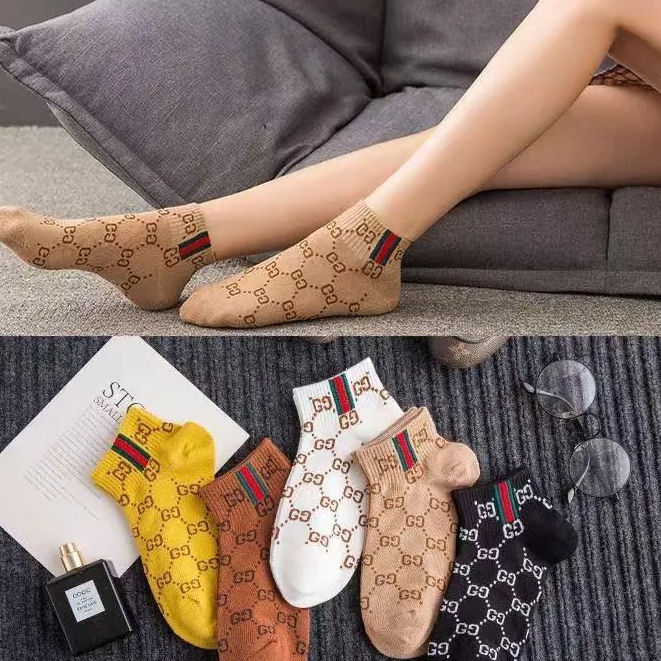 Kaos Kaki Wanita Import Kaos Kaki Semata Kaki Motif Short Socks Kaos Kaki Fashion Perempuan KK20