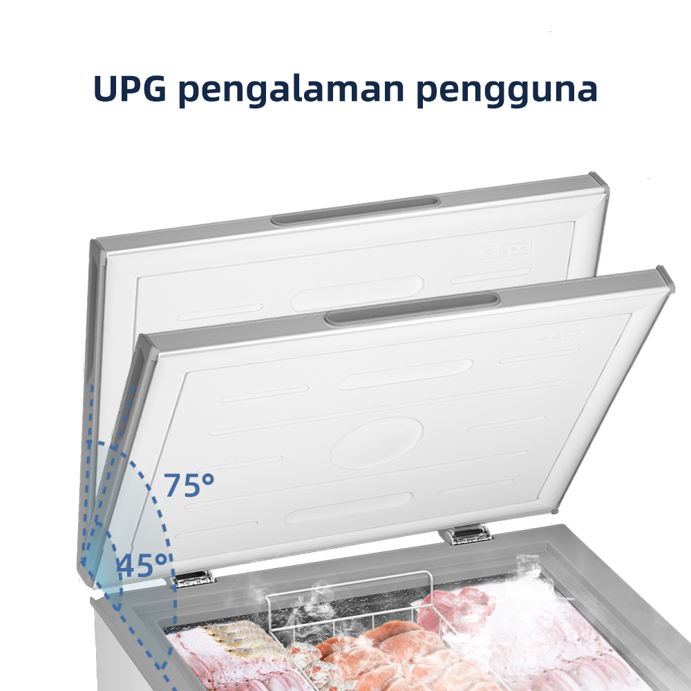 CHiQ Chest freezer ccf 118dw Kapasitas 110 Liter (Fast Freezing) (Design Look Minimalis) ( Big Capacity) (Voltase Yang Stabil) (Perlindungan Tanpa Listrik) (Perlindungan Tanpa Listrik) (Chest Freezer Untuk Menyimpan ASI) (Chest Freezer Hemat Listrik)