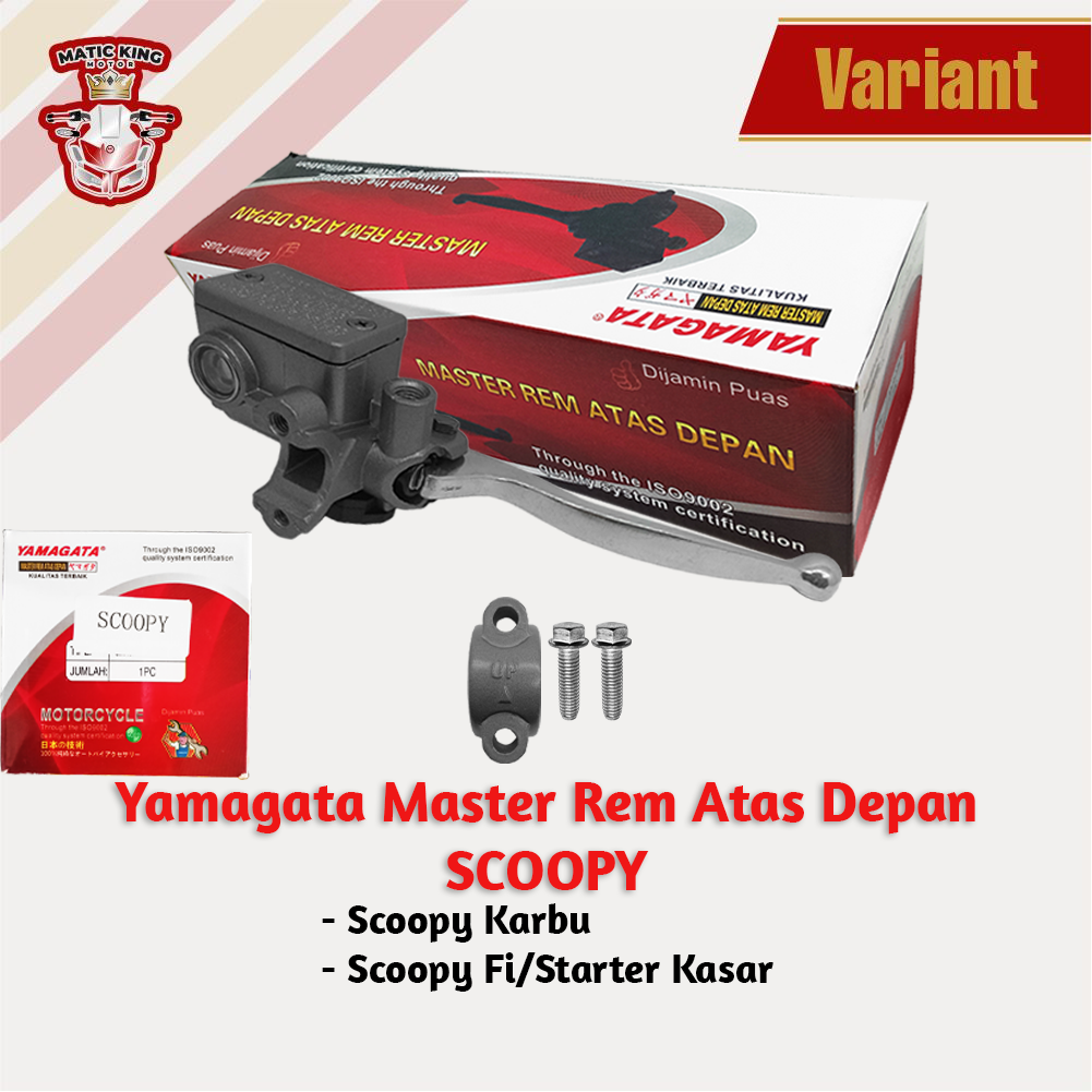 Master rem kanan assy Honda Vario Beat Scoopy Karbu Fi 110 Silver Yamagata