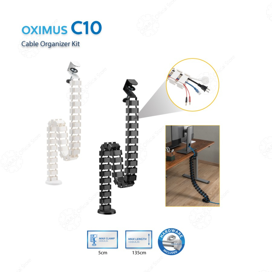 Organizer Kabel Protektor Modular Kabel Management Jepit OXIMUS C10