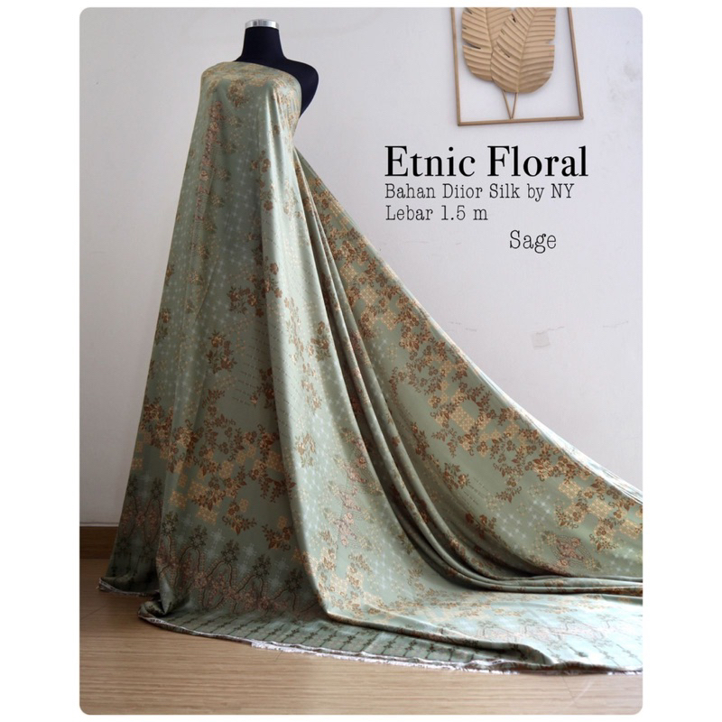 Bahan Kain Diorsilk Etnik / Etnic / bahan gamis sarimbit seragam / kain silk meteran murah / maxmara