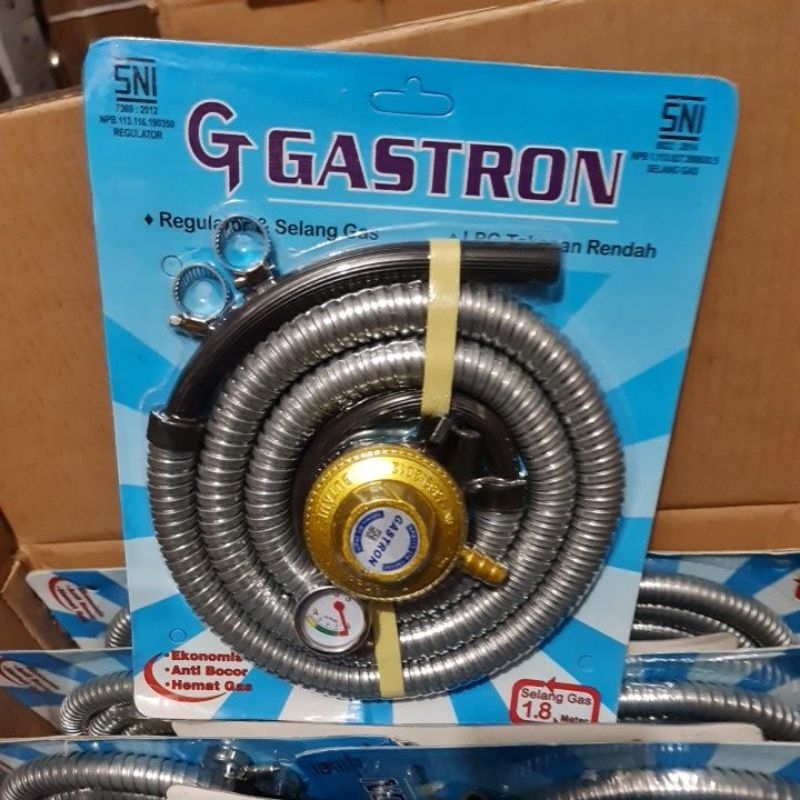 Set Paket Lengkap Selang + Regulator gas gastron 1.8meter selang regulator gas SNI regulator
