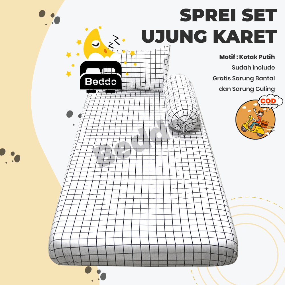 Sprei Aesthetic Doble Bed 120x200 - Sprei No.3 - Sudut Karet