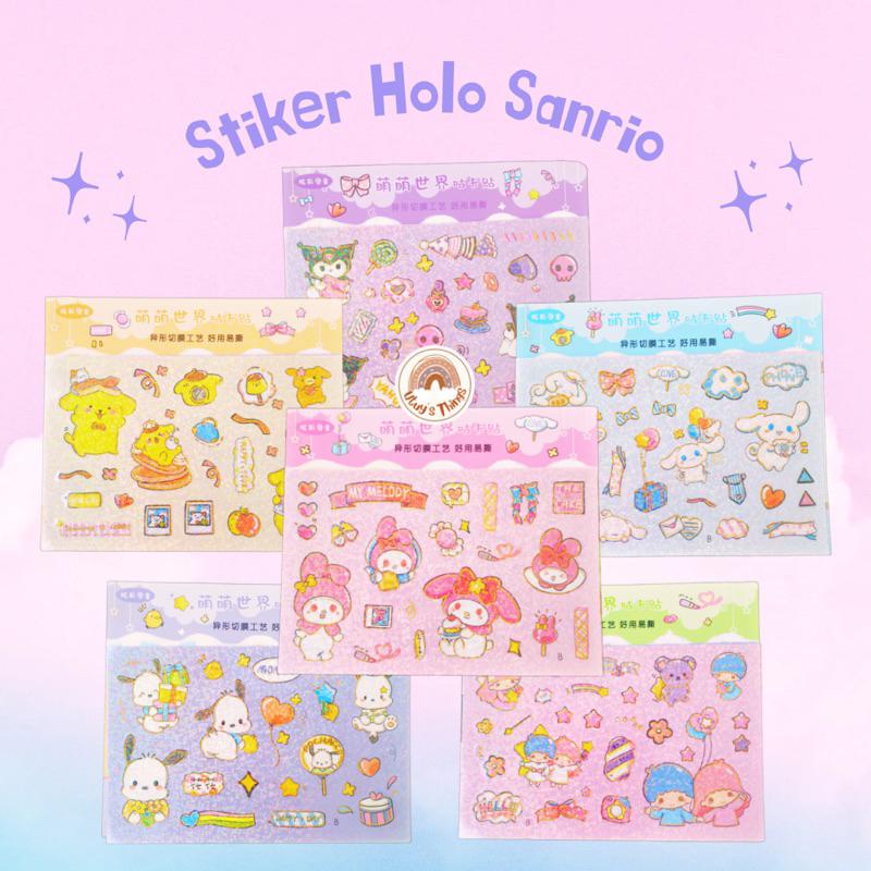

sticker baby sanrio hologram dan anti air kuromi / melody / cinnamoroll