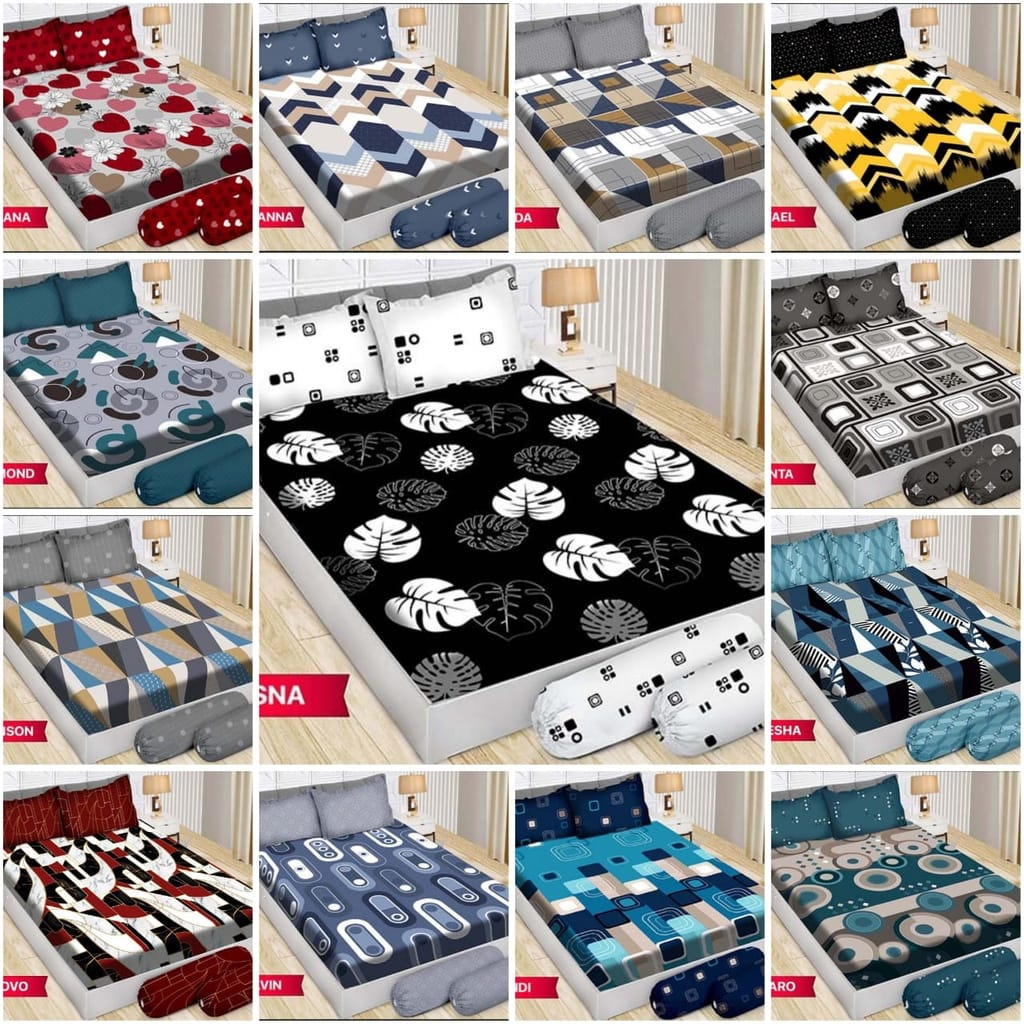 (COD) SPREI / SEPRAI BONITA B4 (BATAL 4)  3D DISPERSE Uk No 1 / KING 180x200x20 - MOTIF2 MINIMALIST