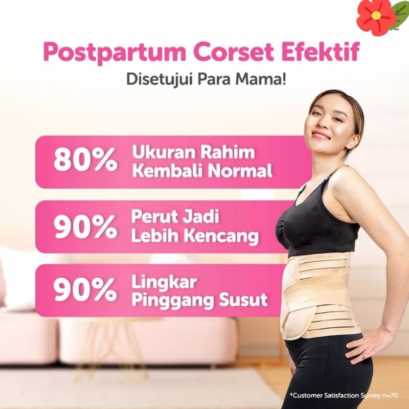 Korset Melahirkan / Postpartum Adjustable Korset / Korset Ibu Melahirkan Stagen Pasca Melahirkan