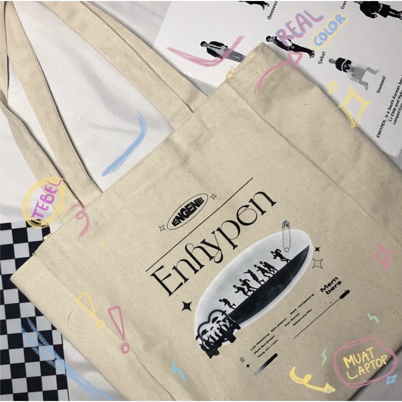 ENGENE SERIES TOTEBAG KANVAS TEBAL MURAH RESLETING