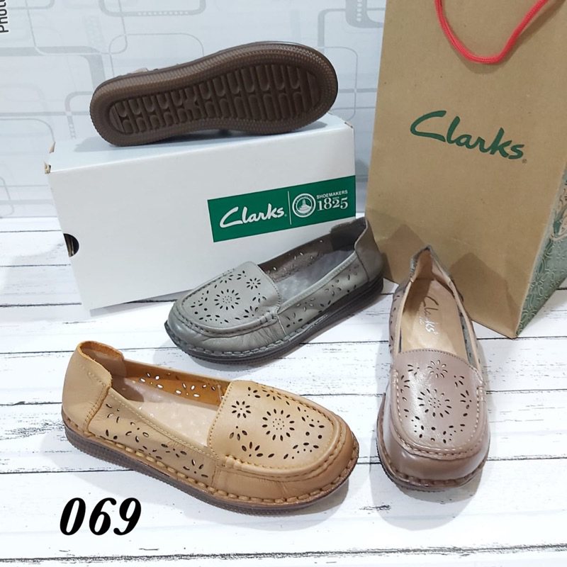 TERMURAH Sepatu Clarks 069 Flat / RG-069 / Clark / Sepatu Kerja / Sepatu kantor Kulit Wanita / Women