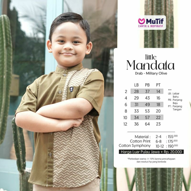 Mutif Sarimbit Gayatri Military Olive Mutif Man Mandala Little Gayatri Little Mandala Baju Muslim Gamis Sarimbit Keluarga Family Series Terbaru Ori Lebaran 2023