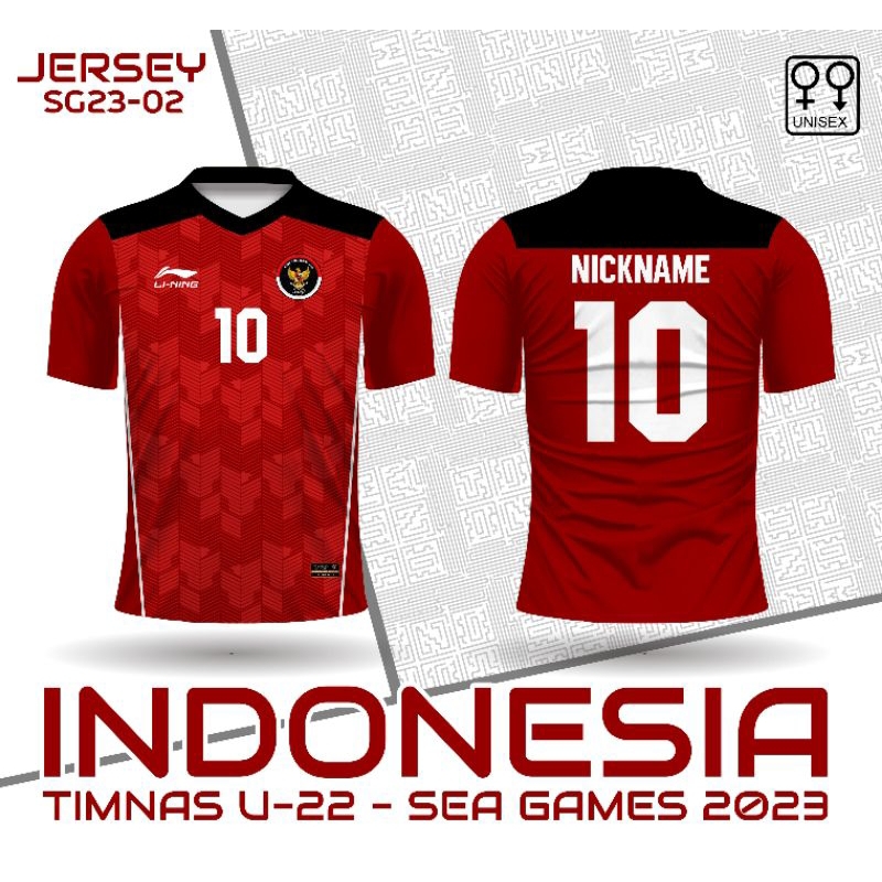 Kaos Jersey Sea Games 2023 Baju Atasan Timnas Indonesia Sea Games