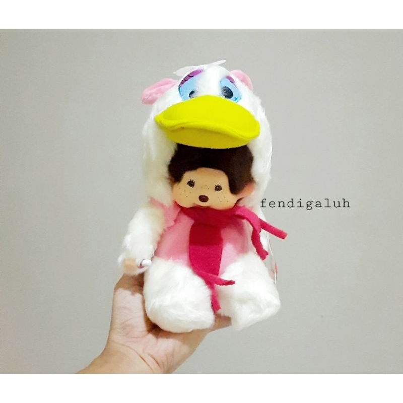 Monchhichi Costum Daisy Duck Original Size 20 cm/ Boneka Monchhichi