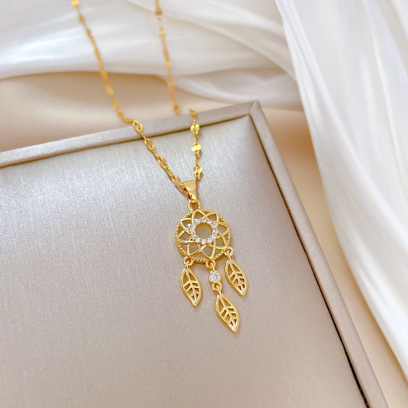 kalung titanium cantik diamonde korea aneka variasi