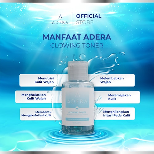 Toner wajah glowing pria wanita mulus plus pemutih