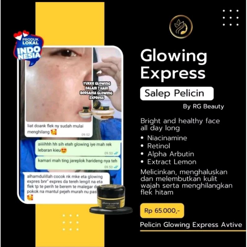 Cream glowing| pelicin wajah | pemutih wajah | glowing expres