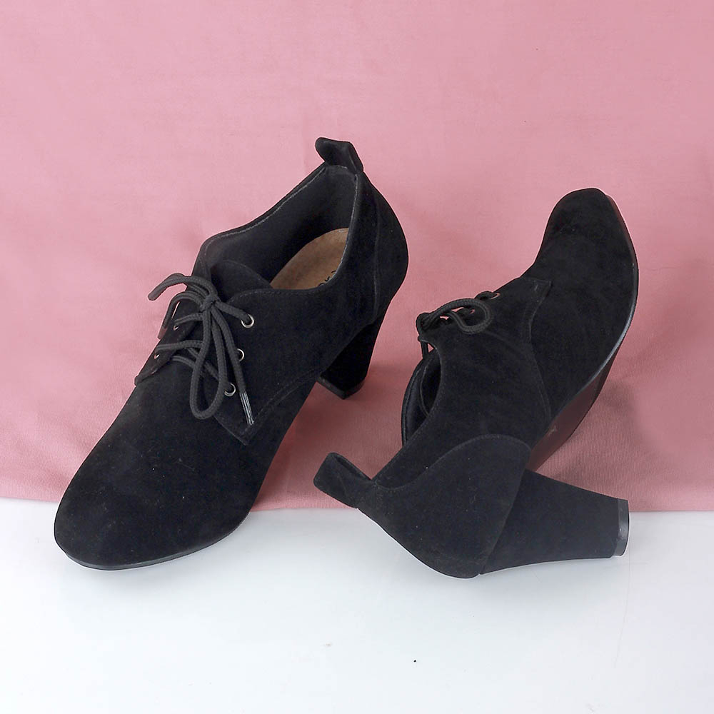 Justrue Sepatu High Heels Casual Wanita Hitam 700