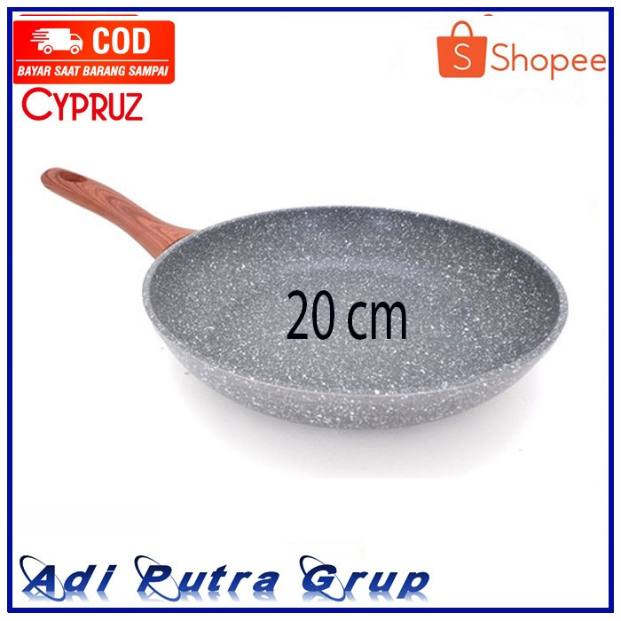 TERLARIS Penggorengan Cypruz FP-0630- Fry Pan Induksi Marble 3mm 20cm FP-0630 100%