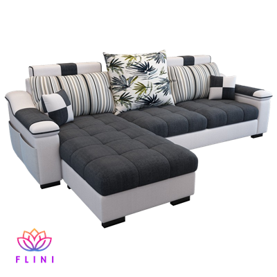 Kursi Sofa Minimalis Ruang Tamu Model L Shape 3 Seater Desain Unik
