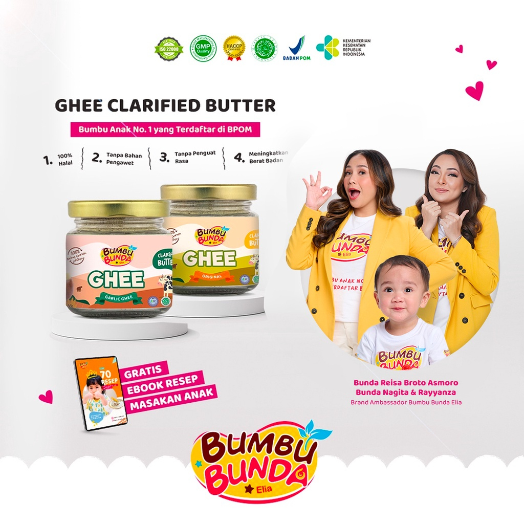 Bumbu Bunda Elia Ghee MPASI BB Booster MPASI / Garlic Ghee Grass Fed Ghee / Mendukung Berat Badan Bayi / Bumbu Masak MPASI /