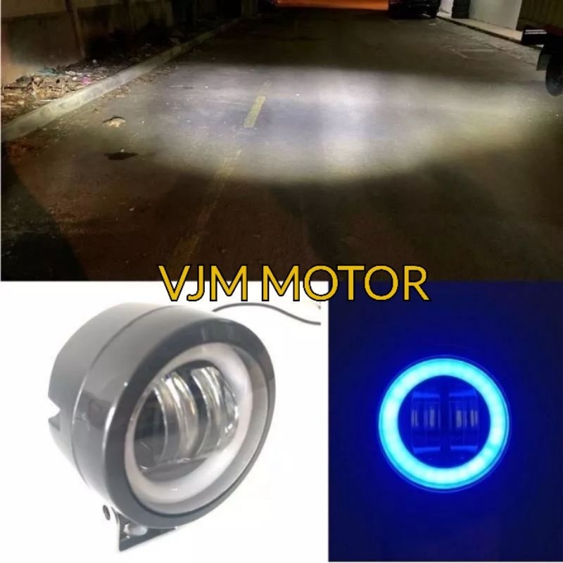 LAMPU SOROT DYMAKER SMART PROJIE RING DEVIL EYE MERAH BIRU CUSTOM MOTOR LAMPU DEPAN VARIO DAN UNIVERSAL MOTOR