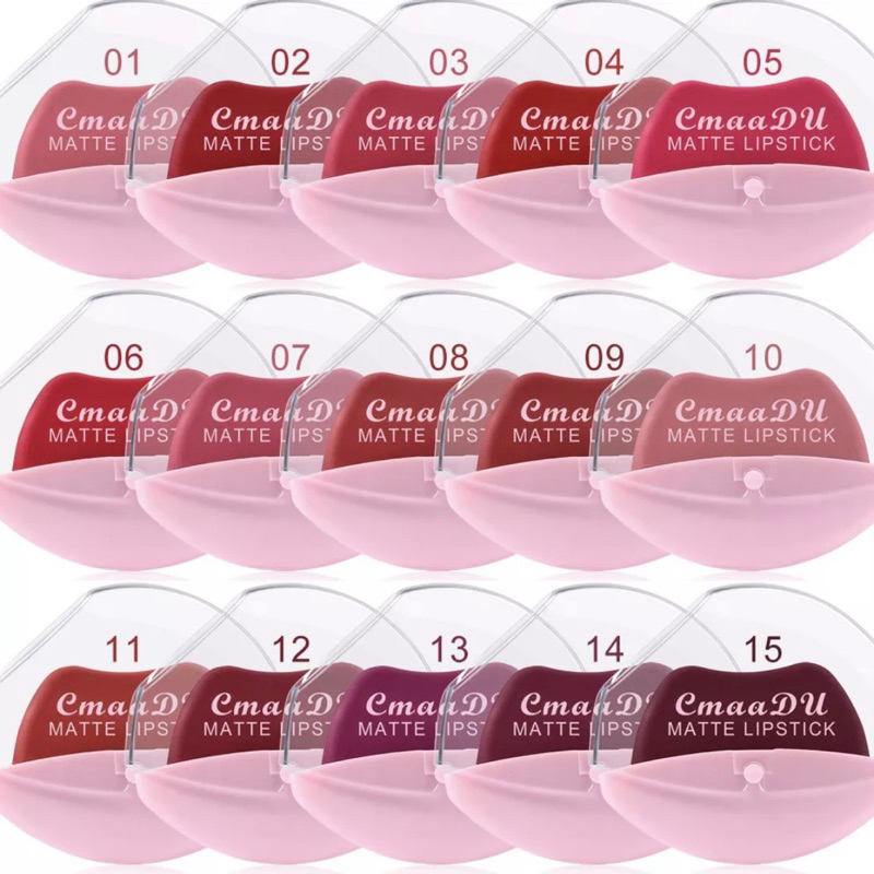 CMAADU BPOM Lazy Lips Velvet Matte Lipstick Bentuk Bibir Lipstik