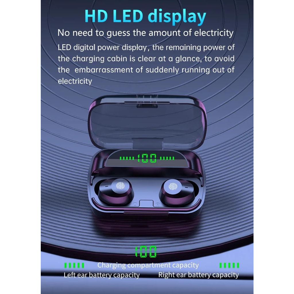 M5 TWS Earphone In-Ear Gaming Olahraga Musik BT 5.2 Nirkabel Stereo 9D Earbud Headset Latensi Rendah untuk Iphone untuk Samsung