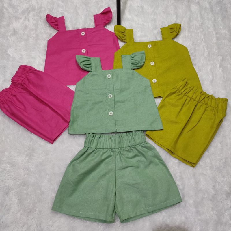 ONESET ANAK LOPIKA BAHAN KATUN LINEN USIA 1-5TH