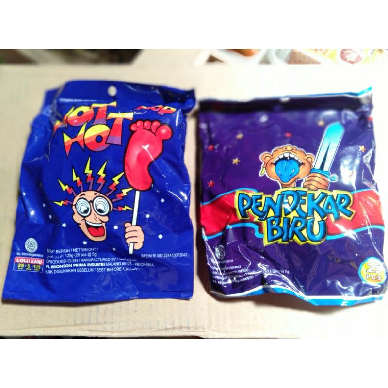 

permen hot"Pop&pendekar biru isi 25 pcs